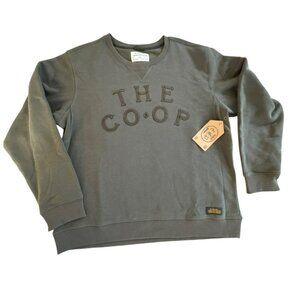 REI CO-OP Sweatshirt XL 80th Anniversary Staff Edition Crewneck Army Green NWT